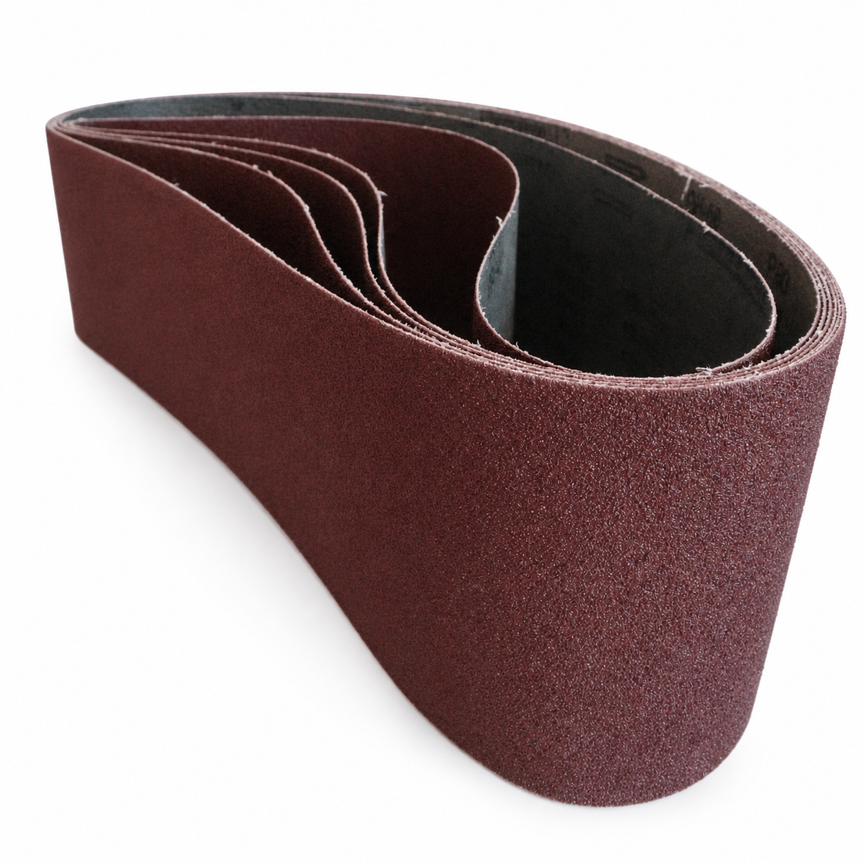 Produk amplas belt berwarna cokelat